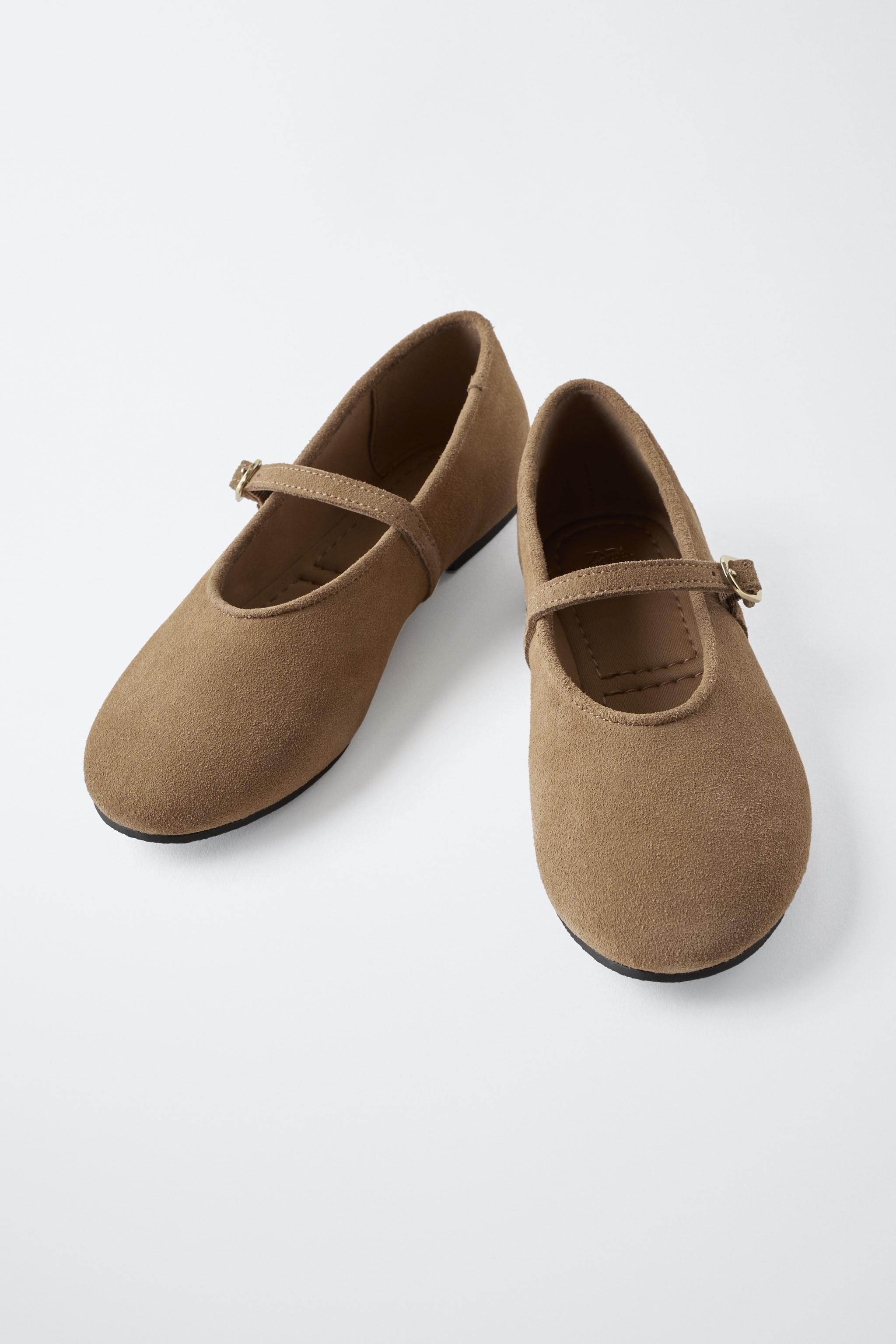 SUEDE BALLET FLATS | Zara US