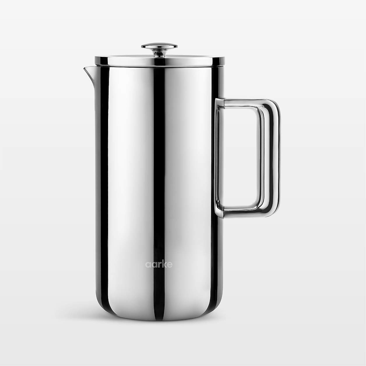 Aarke Stainless Steel French Press | Crate & Barrel | Crate & Barrel
