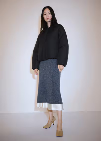 Bomber jacket with zip black - Woman - L - MANGO | MANGO (UK)