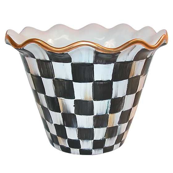 8" Courtly Check Flower Pot | MacKenzie-Childs