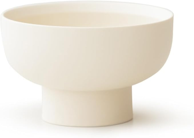 WENSHUO High-foot Deep Fruit Bowl, Ceramic Pedestal Decorative Bowl, Round Bowl for Salad, 5.5" S... | Amazon (US)