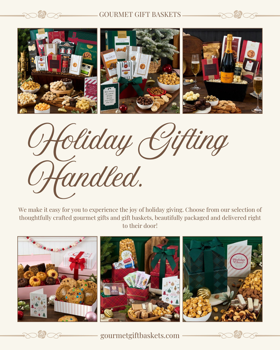 Holiday gifting = handled. 🎁✨
If you’re chronically overwhelmed (hi, it’s me), skip the lines, skip the stress, and send a gourmet box of literal joy instead. From sweet treats to savory snacks to champagne-level bougie moments, Gourmet Gift Baskets has something for every human you love… and the ones you tolerate out of obligation. 

 #HolidayGiftGuide #GiftBasketIdeas #GourmetGifts #HolidayGifting #ChristmasGiftIdeas #HostessGifts #GourmetGiftBaskets 

#LTKCyberWeek #LTKGiftGuide #LTKHoliday