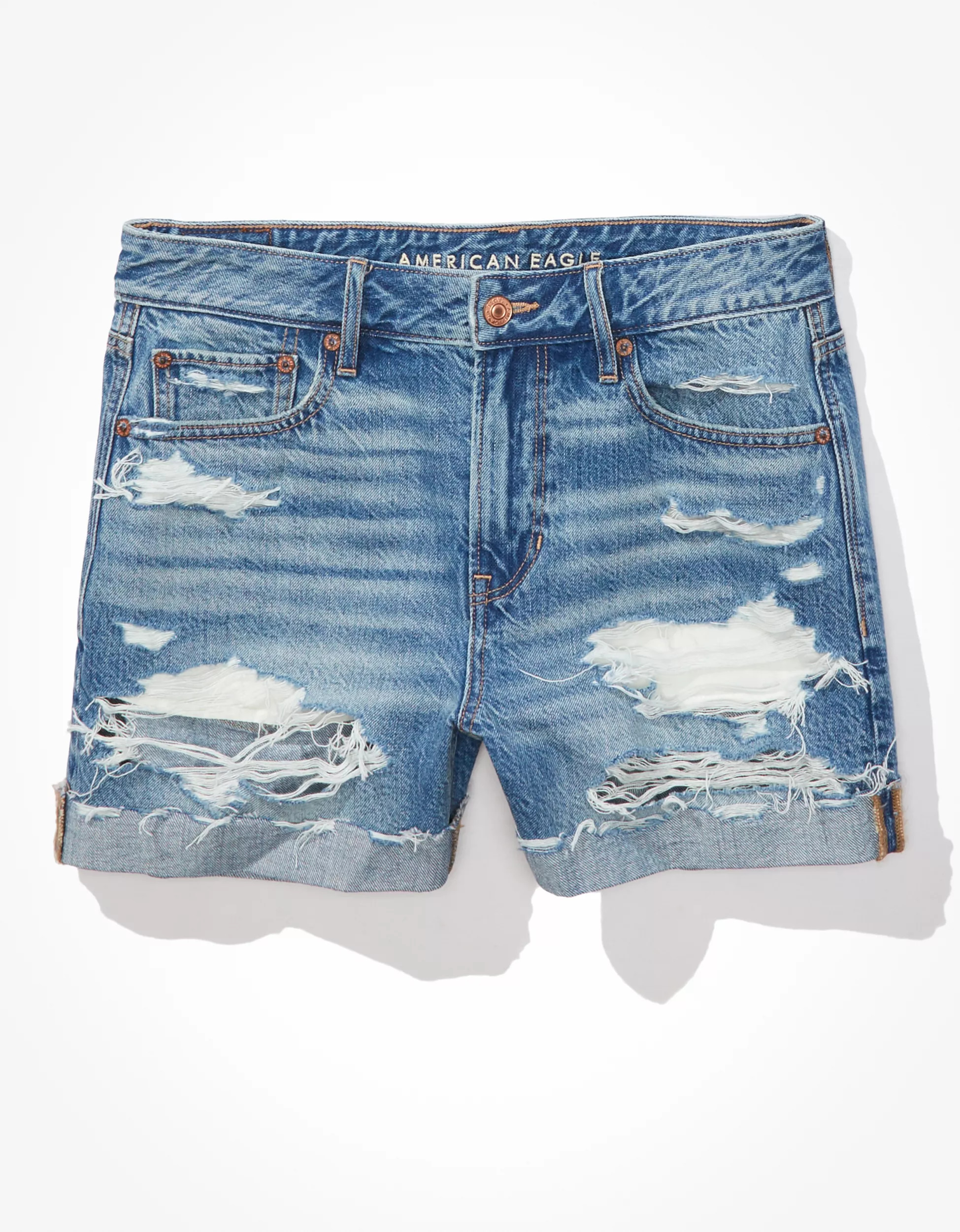 AE Low-Rise Denim Tomgirl Short | American Eagle Outfitters (US & CA)