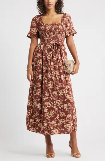 Smocked Ruffle Bodice Maxi Dress | Nordstrom