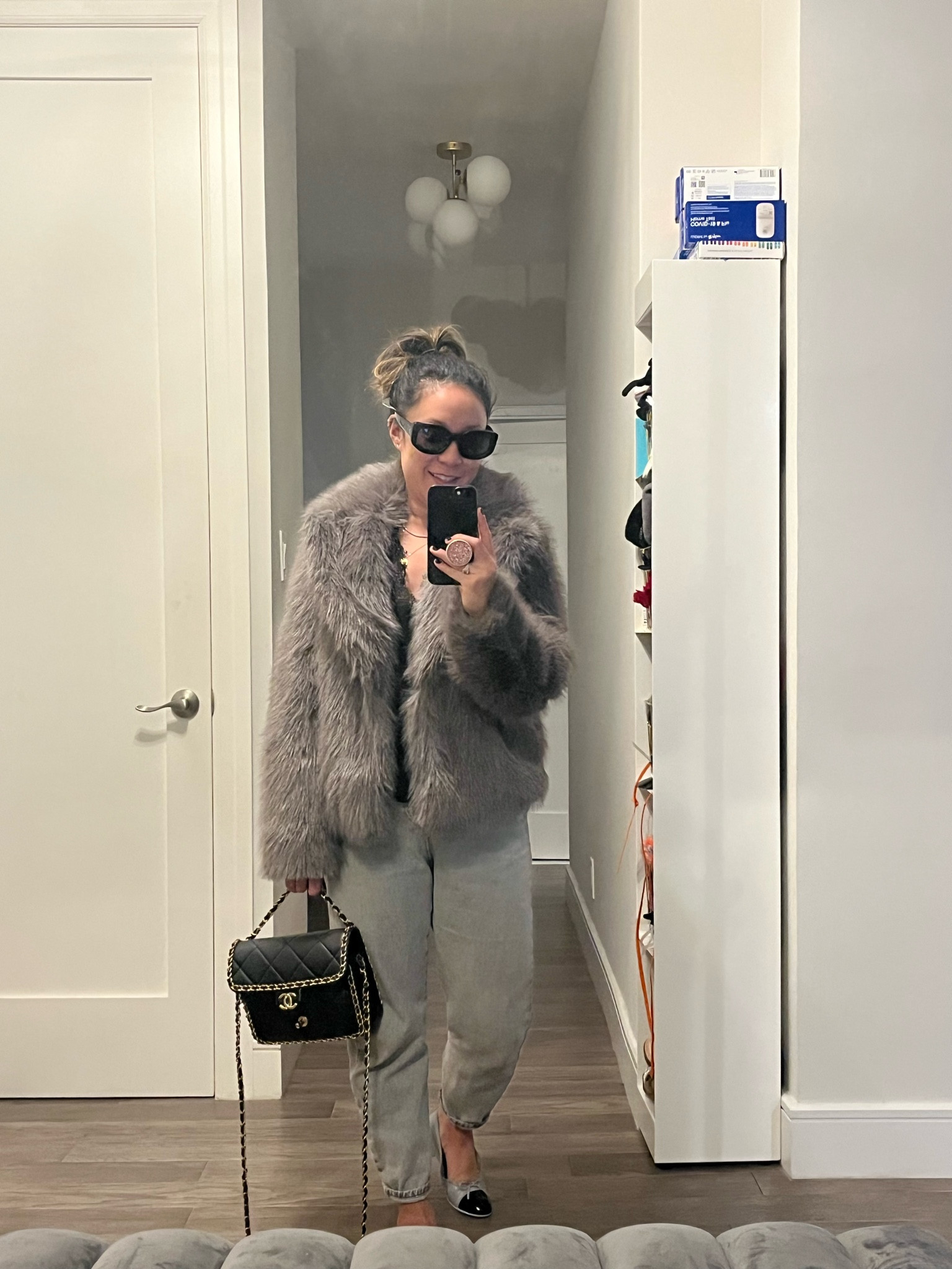 How many faux fur jackets does one person need? Another fabulous fur. I’m wearing an xs. This feels so soft and so nice. Slightly cropped. The only con is that it’s a one button close. I wear my jackets open most of the time, so it doesn’t bother me.

#LTKParties #LTKGiftGuide #LTKFindsUnder50