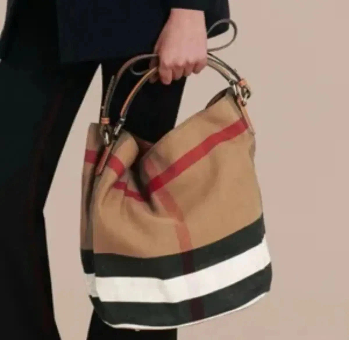 Burberry canvas check hobo bag | eBay US