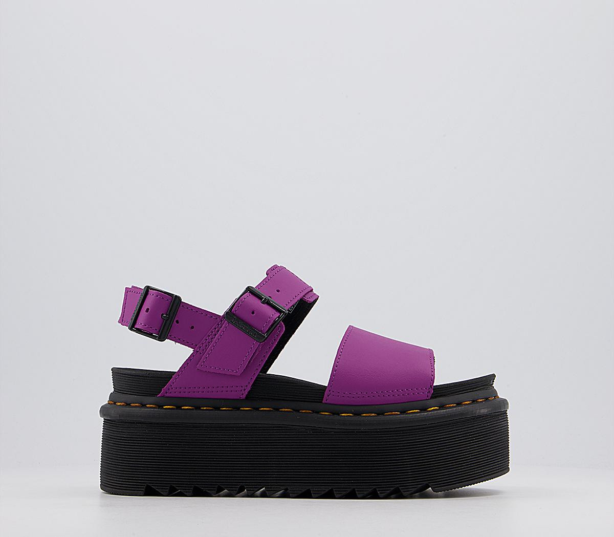 Dr. Martens Voss Quad Sandals Bright Purple - Women’s Sandals | OFFICE London (UK)