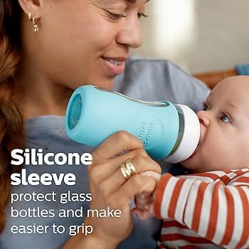 Philips AVENT Glass Natural Bottle with Natural Response Nipple, Baby Gift Set, SCD858/01 | Amazon (US)