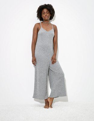 AE Plush V-Neck Jumpsuit | American Eagle Outfitters (US & CA)