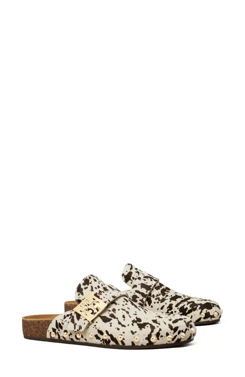 Tory Burch Mellow Genuine Calf Hair Stud Mule in Cow Print Calf Hair/Gold at Nordstrom, Size 8.5 | Nordstrom