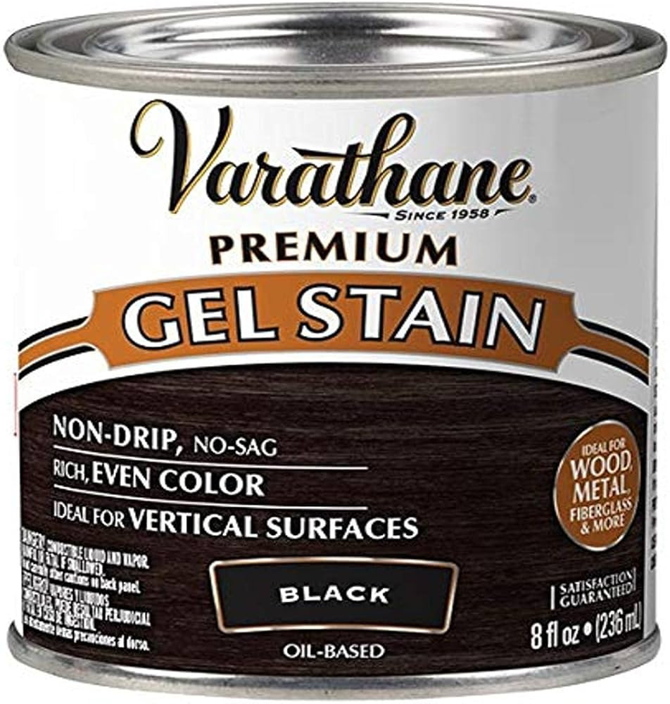 Varathane 358322 Premium Gel Stain, Half Pint, Black | Amazon (US)