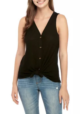 Wonderly Women's Button Front Waffle Tank - - | Belk