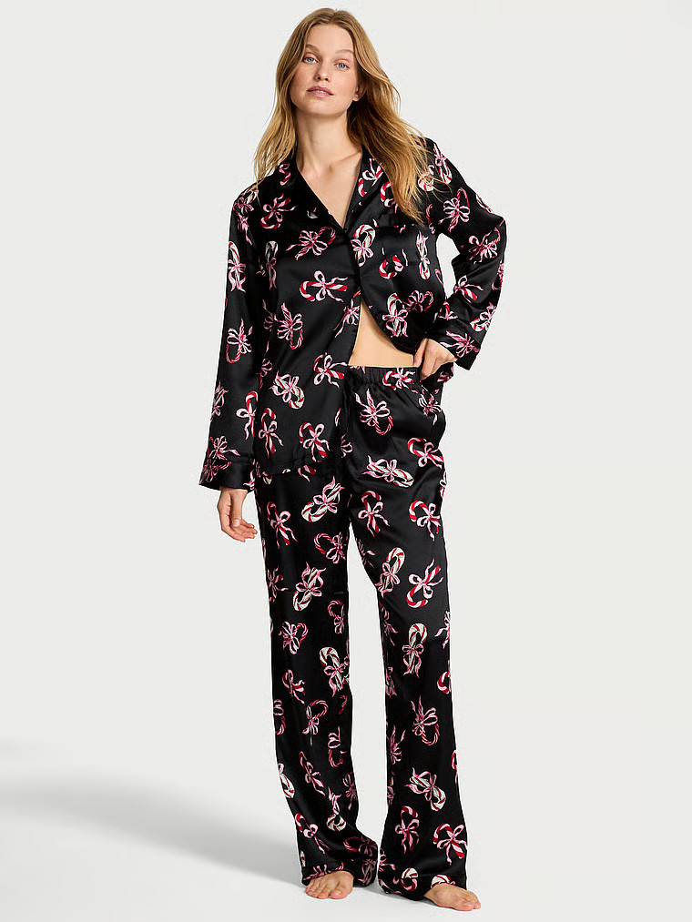 Buy Glazed Satin Long Pajama Set, Print - Order Pajamas Sets online - Victoria's Secret US | Victoria's Secret (US / CA )