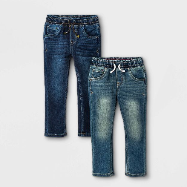 Toddler Boys' 2pk Straight Fit Jeans - Cat & Jack™ Denim Blue | Target