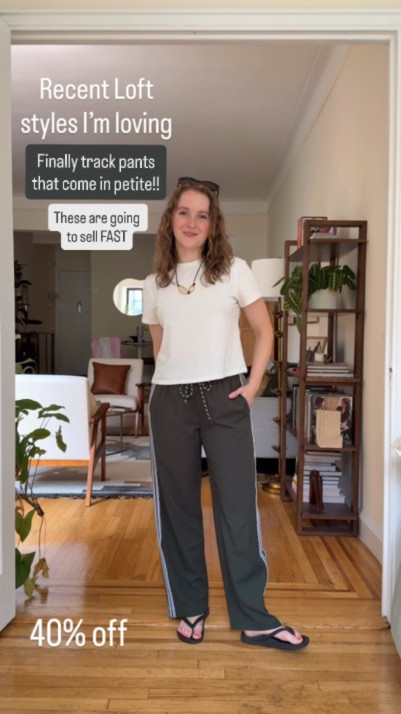 Finally striped track pants that come in petite! I’m wearing xs petite (I’m 5ft 2 117lbs) love the deep green & black 40% off

#LTKSaleAlert #LTKPetite