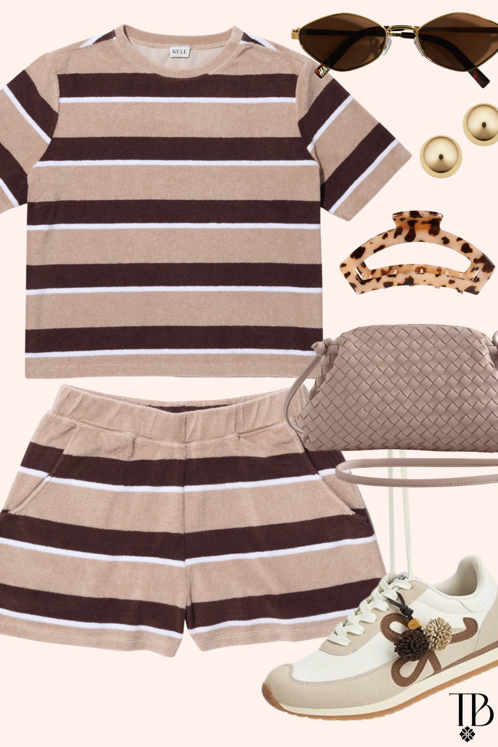 Neutral, elevated, and effortlessly cool 🤎 This striped knit set is perfect for airport days, coffee runs, and casual weekends when you still want to look put together. Styled with rich brown tones and chic accessories for the ultimate quiet luxury vibe. ✨ #LTKStyle #TravelOutfit #NeutralStyle #EffortlessStyle 

 