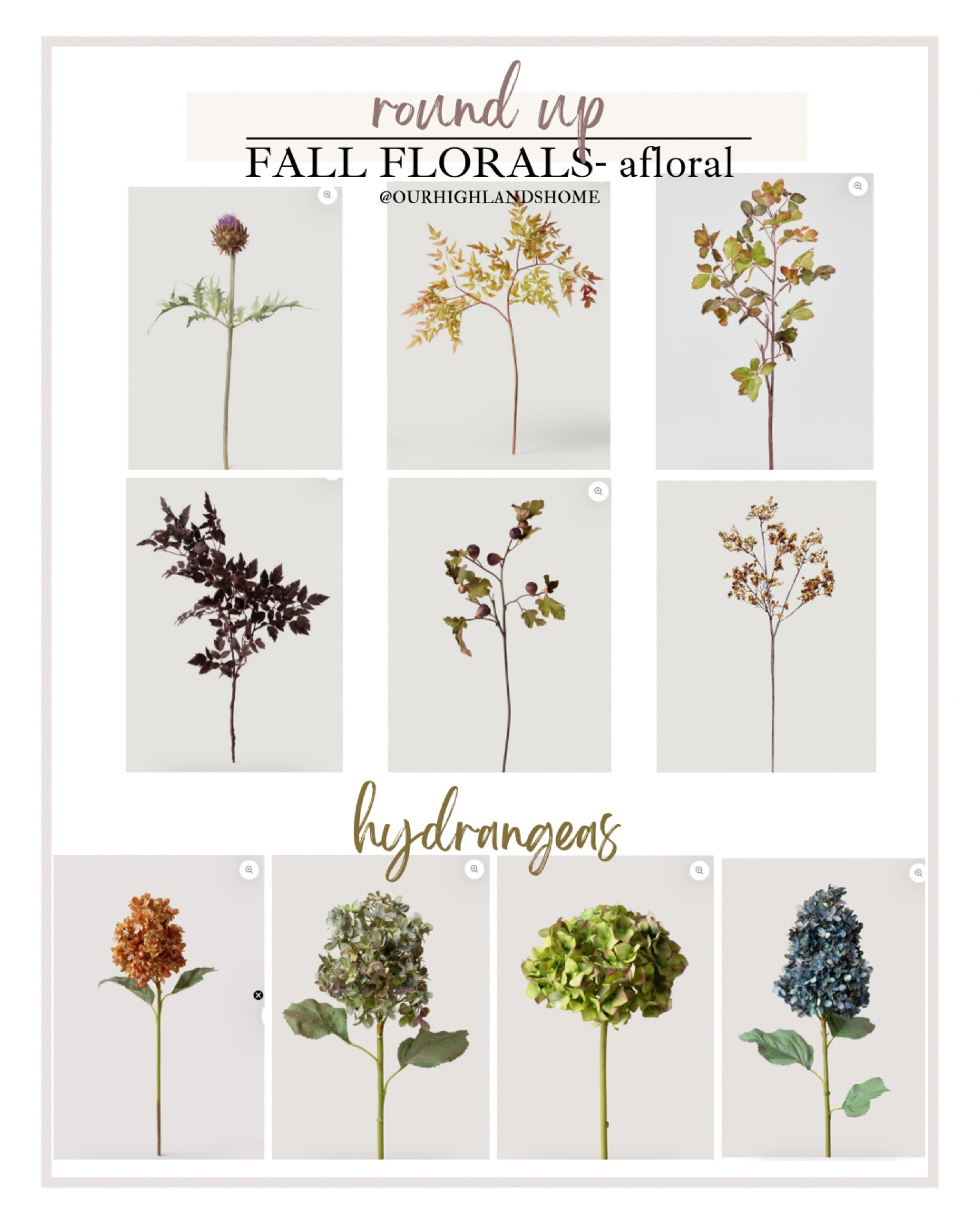 afloral fall stems including fall toned hydrangeas  

#LTKSeasonal #LTKFallSale #LTKHome