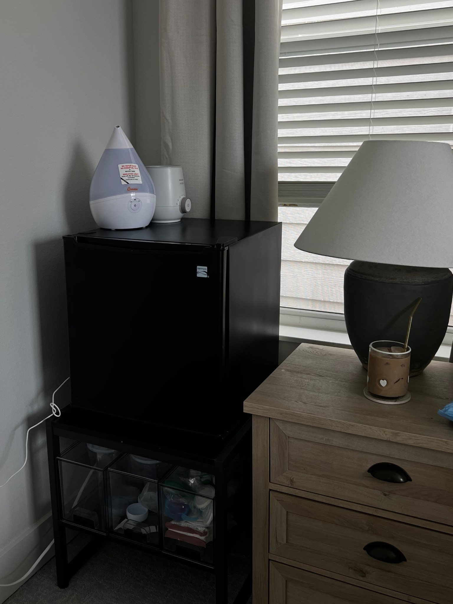 First time parent baby essentials - added this mini fridge to our room since our bedroom is upstairs. We store overnight bottles and pumped milk in here! 

#LTKmomlife