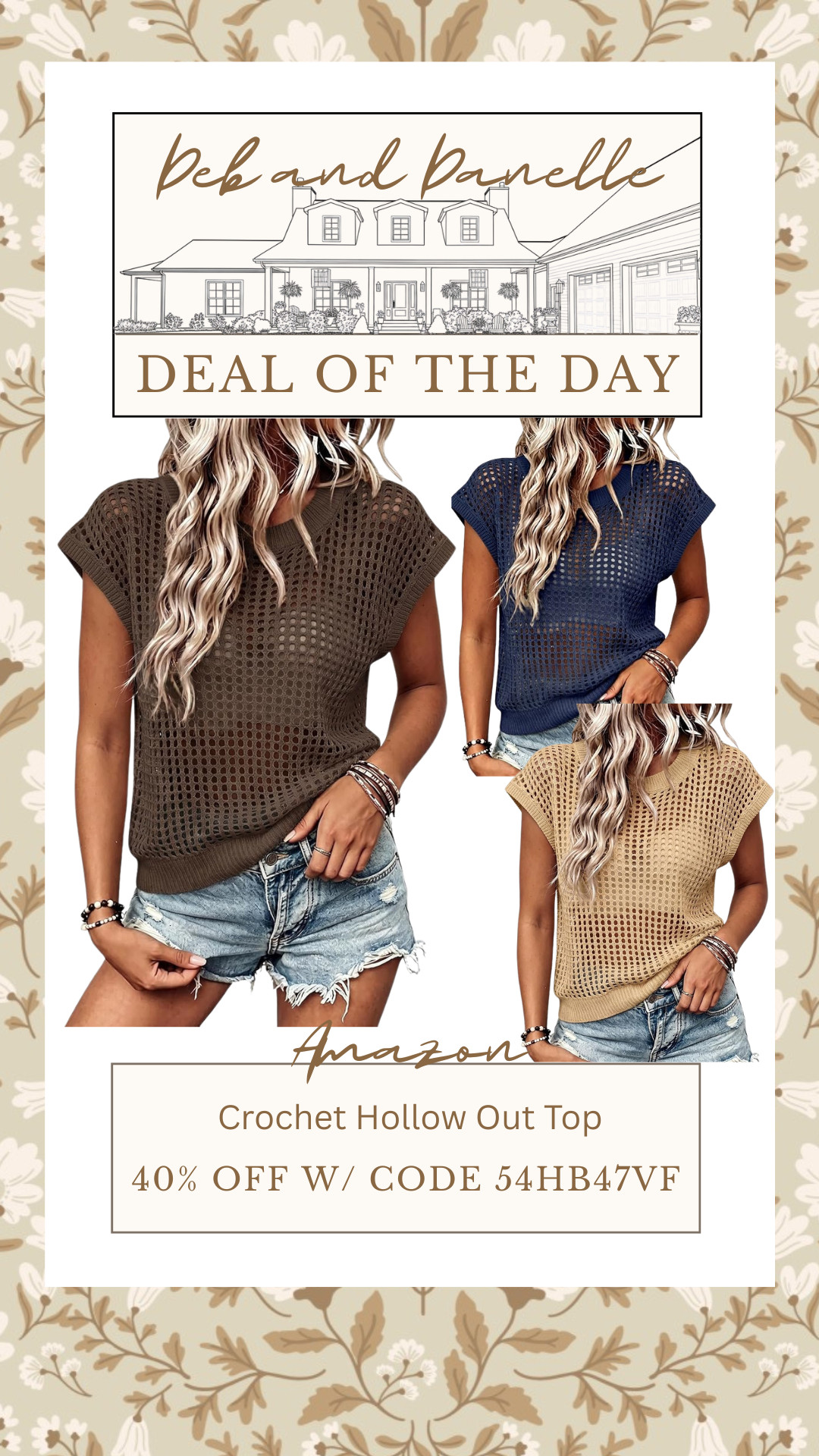 This knit hollow out top is great for Summer but is also a great transition into Fall.  

 #LTKSeasonal #LTKSaleAlert #LTKMidsize
