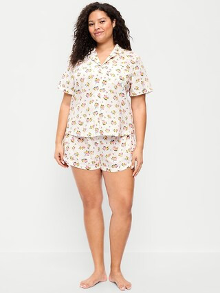 Poplin Pajama Short Set | Old Navy (US)