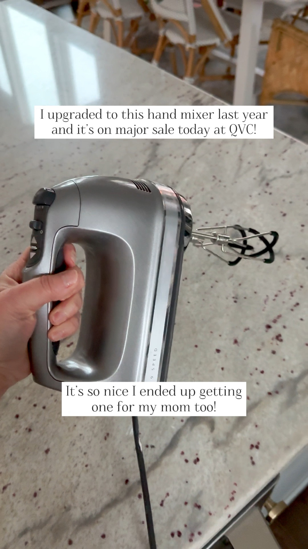 It’s the perfect day to finally order yourself (or someone else) a new, upgraded hand mixer! I’ve had this one for over a year and I love it because it’s much quieter than a regular mixer, the beaters are wrapped in silicone so you don’t get that loud clanking noise, it starts slow so you don’t get immediate splatter and it has attachments. On deal now at QVC for Today’s Special Value! Multiple color options available. @qvc #loveqvc #ad I’m also linking some additional favorites from the same brand  

#LTKHoliday #LTKGiftGuide #LTKSaleAlert