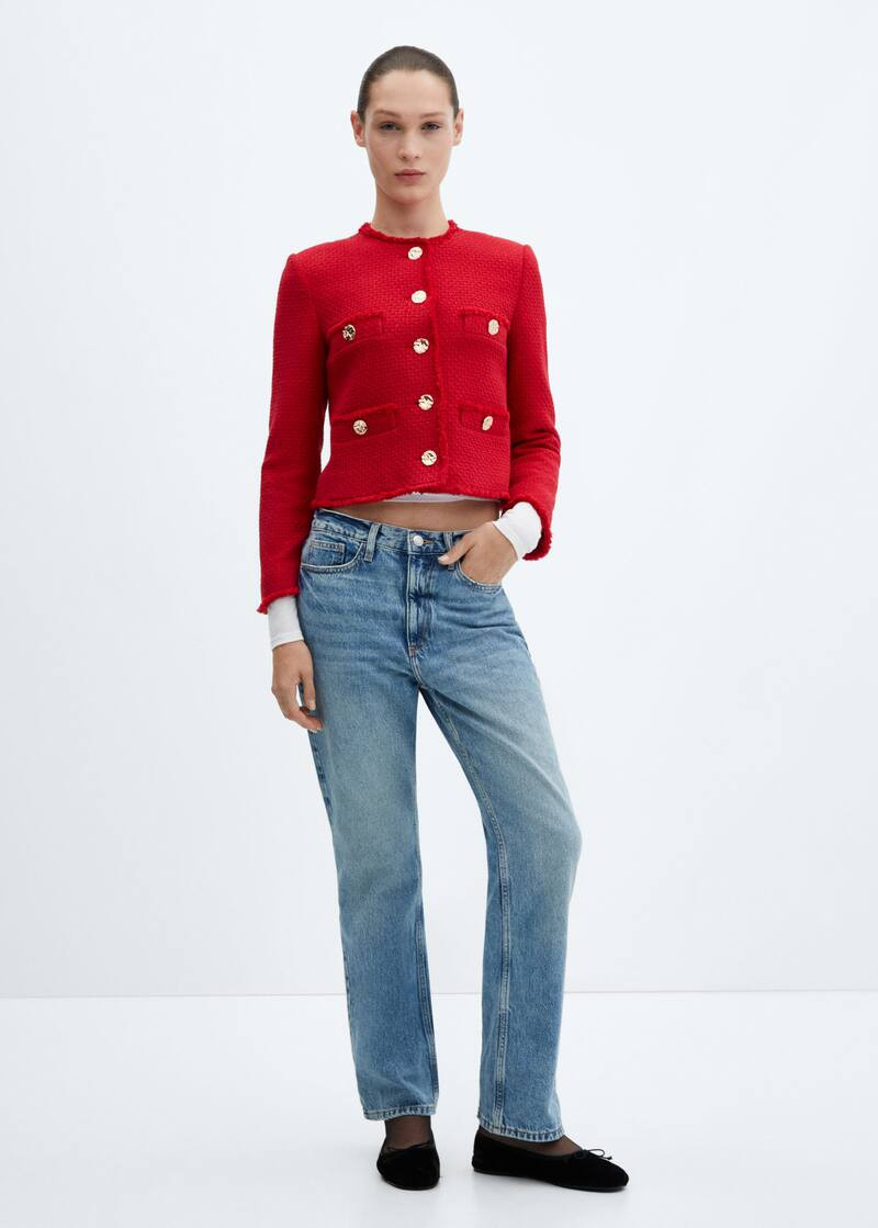 Tweed jacket with metal buttons -  Woman | Mango Canada | Mango Canada