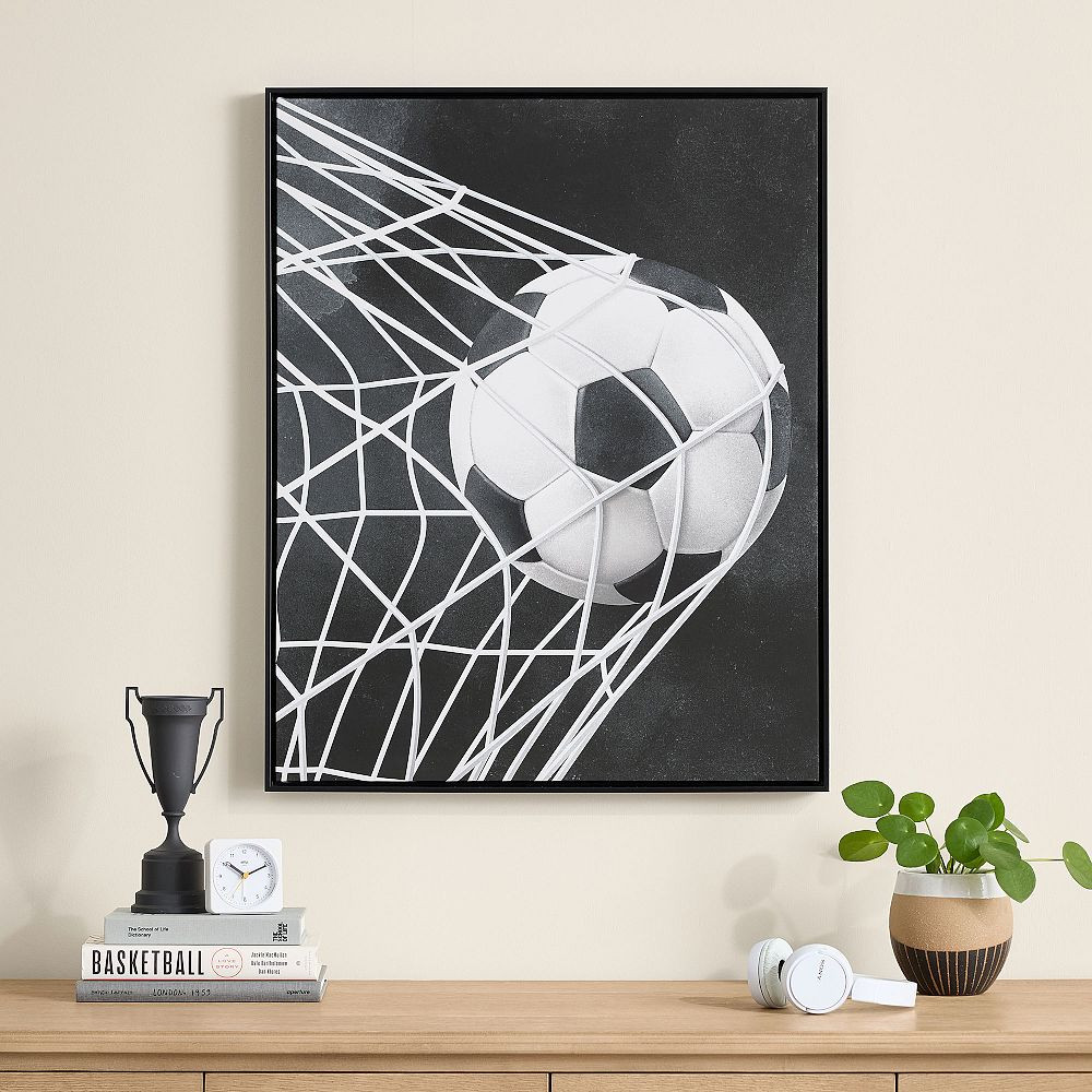 Black &amp; White Sports Art - Soccer | Pottery Barn Teen