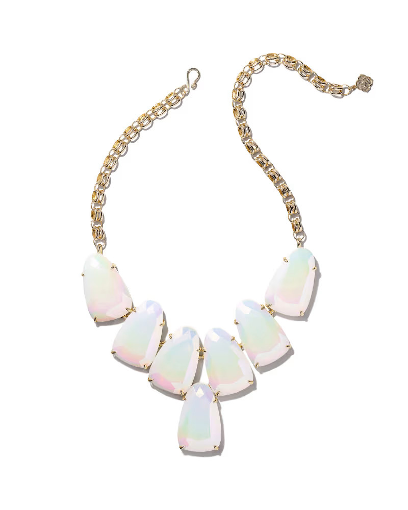 Harlow Gold Statement Necklace in Iridescent Opalite | Kendra Scott