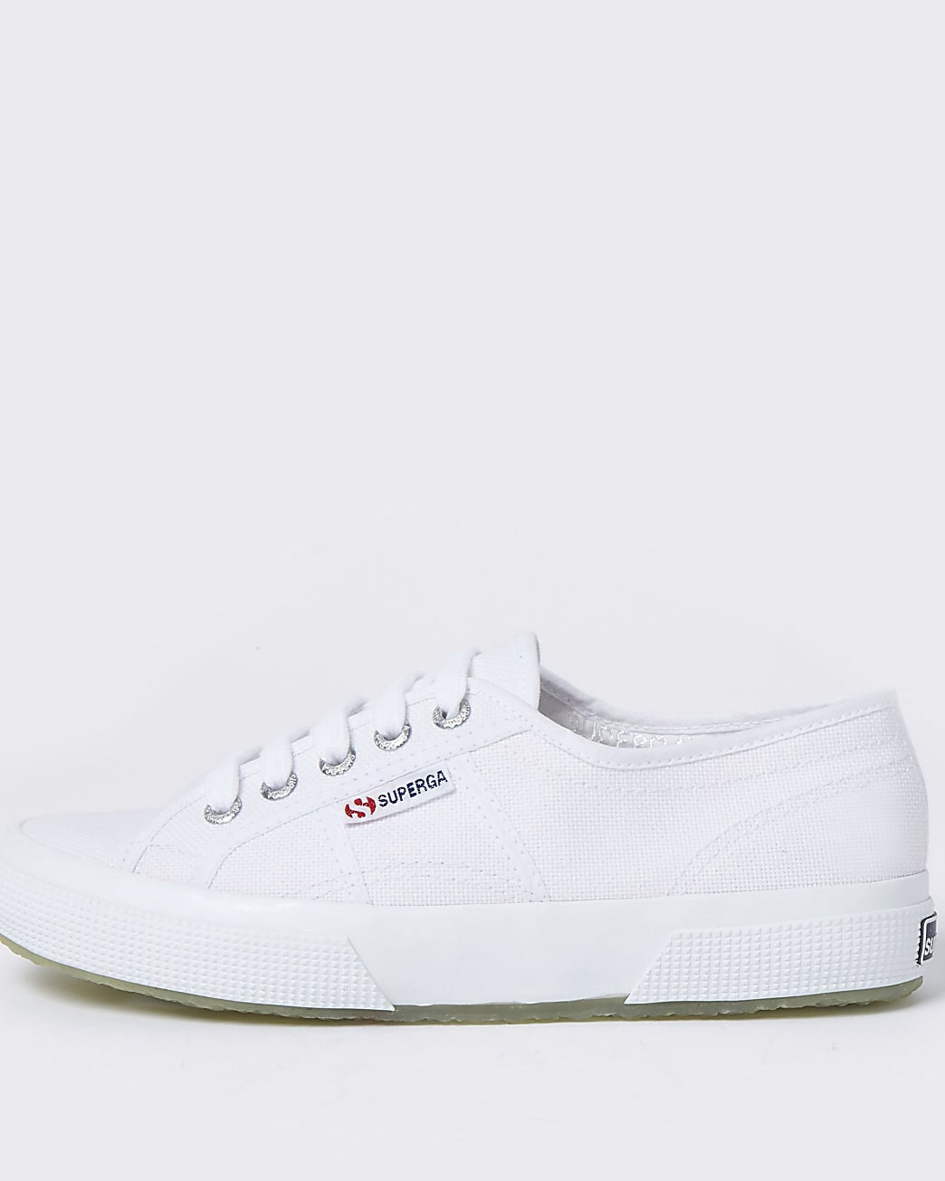 River Island Womens Superga white classic canvas sneakers | River Island (US)