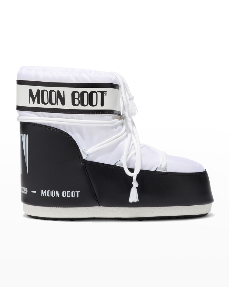 Moon Boot Classic Bicolor Lace-Up Short Snow Boots | Neiman Marcus