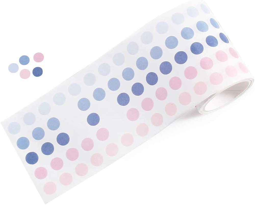 YUBBAEX Morandi 5/16" Dot Washi Tape Round Stickers 1250 Dots Stickers for Journal Planner Scrapbook | Amazon (US)