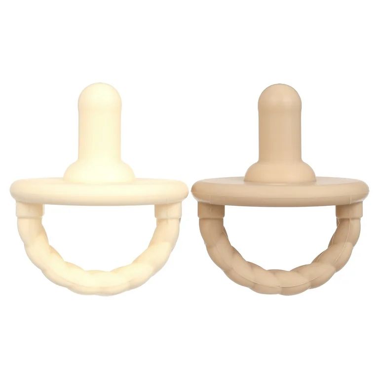 Itzy Ritzy Sweetie Soother Braid Pacifier Set of 2 Toast and Buttercream | Walmart (US)