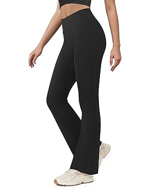 Yoga Pants for Women High Waisted Flare Leggings Bell Bottom Leggings Front Seamless Flared Worko... | Amazon (US)