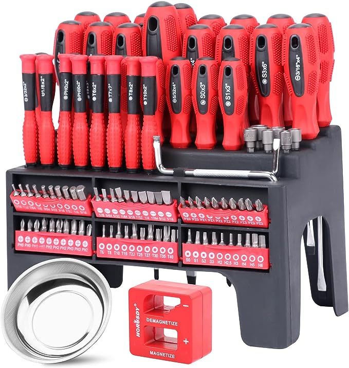 HORUSDY Tools for Men | 102-Piece Magnetic Screwdriver Set with Plastic Racking, Includs Precisio... | Amazon (US)