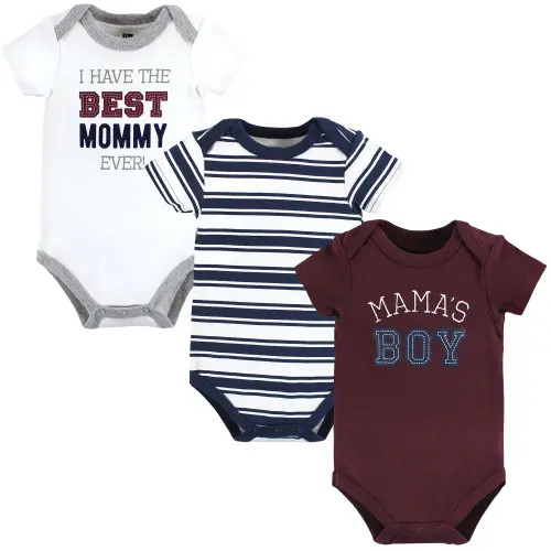 Hudson Baby Cotton 3-Piece Bodysuit Bundle in Mamas Boy at Nordstrom, Size 18-24M | Nordstrom