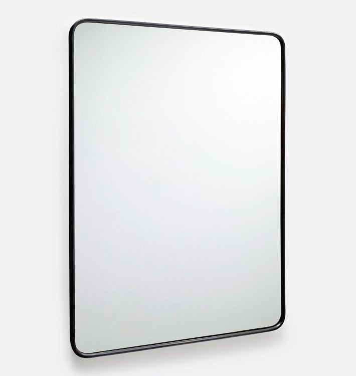 Rounded Rectangle Metal Framed Mirror | Rejuvenation