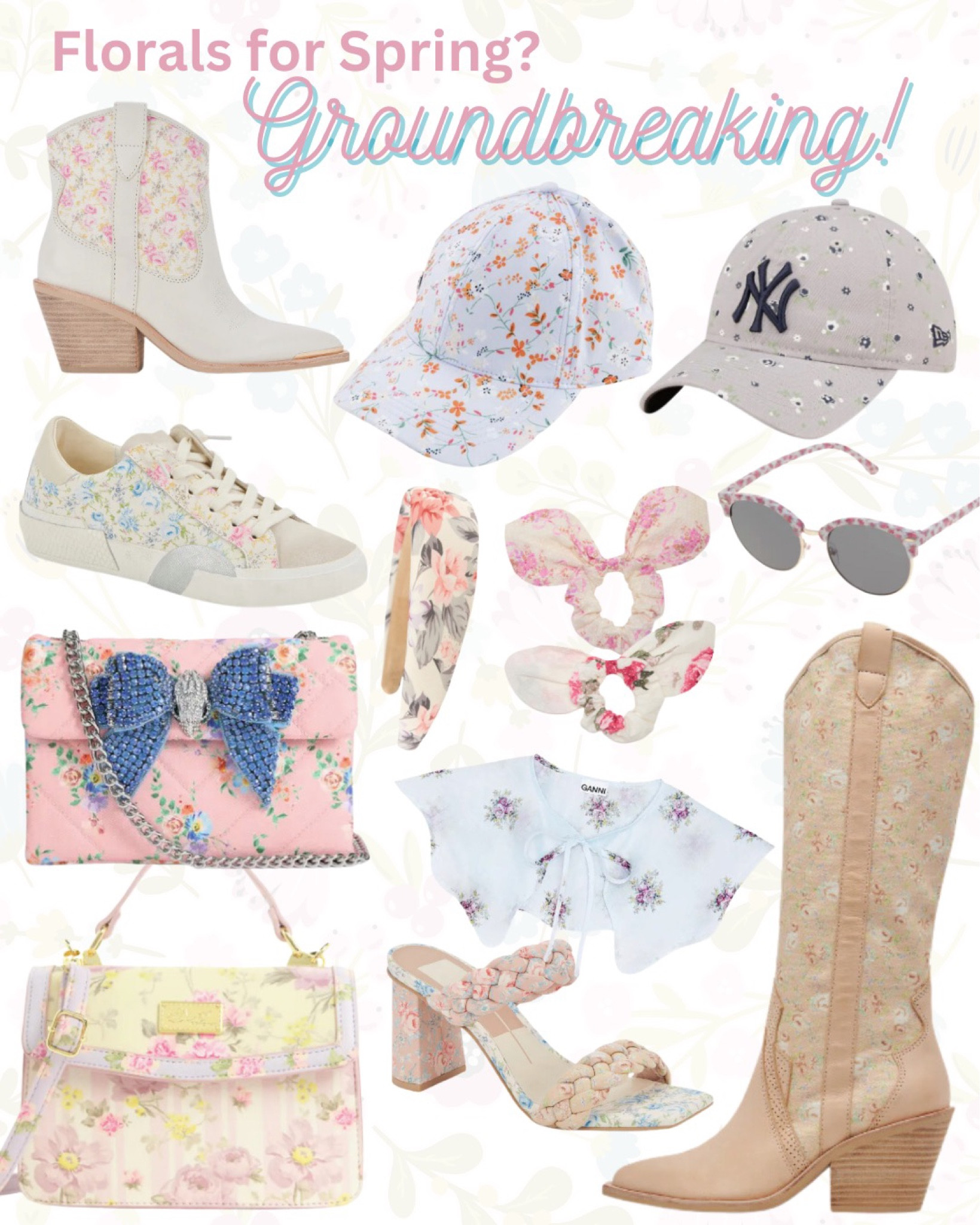 Floral print accessories 🌸 floral ankle boots, floral sneakers, floral western boots, mixed floral prints, floral print baseball cap, floral headband, floral handbag, grand Millennial style, spring accessories, scrunchies, floral sandals, Nashville shoes, Nashville boots, Nashville outfit, bachelorette boots, bachelorette outfit, cowgirl boots, cowboy boots

#LTKSeasonal #LTKFind #LTKshoecrush