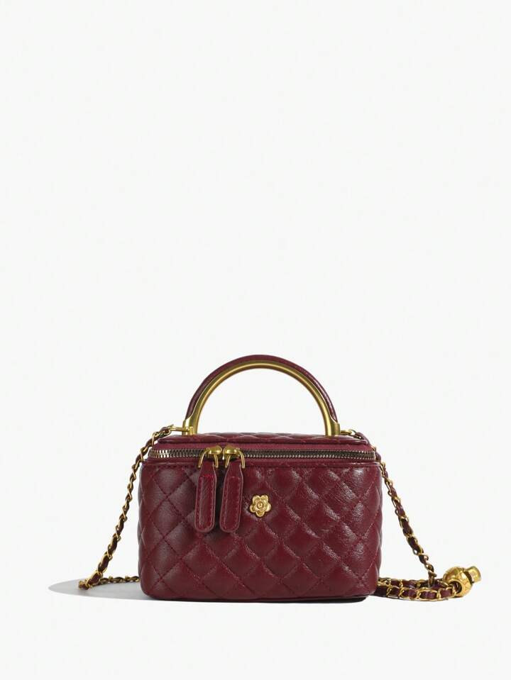 Bag Fashion 2024 New Diamond Grid Single Shoulder Simple High-Value Small Bag Cross-Body Handbag | SHEIN