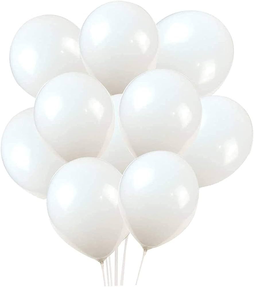 Latex Balloons, 100-Pack, 12-Inch, White Balloons | Amazon (US)