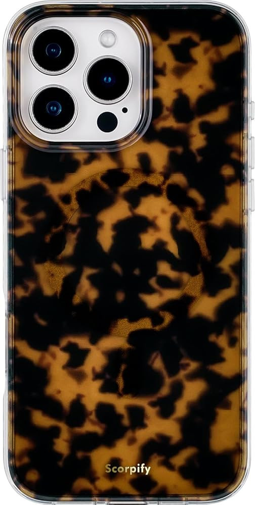 SCORPIFY for iPhone 16 Pro Case [Compatible with MagSafe] with Brown Tortoise Shell Design, Cute ... | Amazon (US)