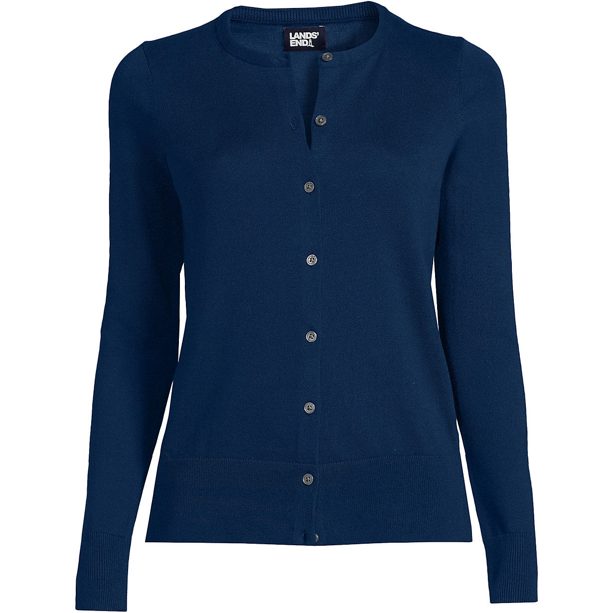 Women's Fine Gauge Cotton Cardigan Sweater | Lands' End (US)