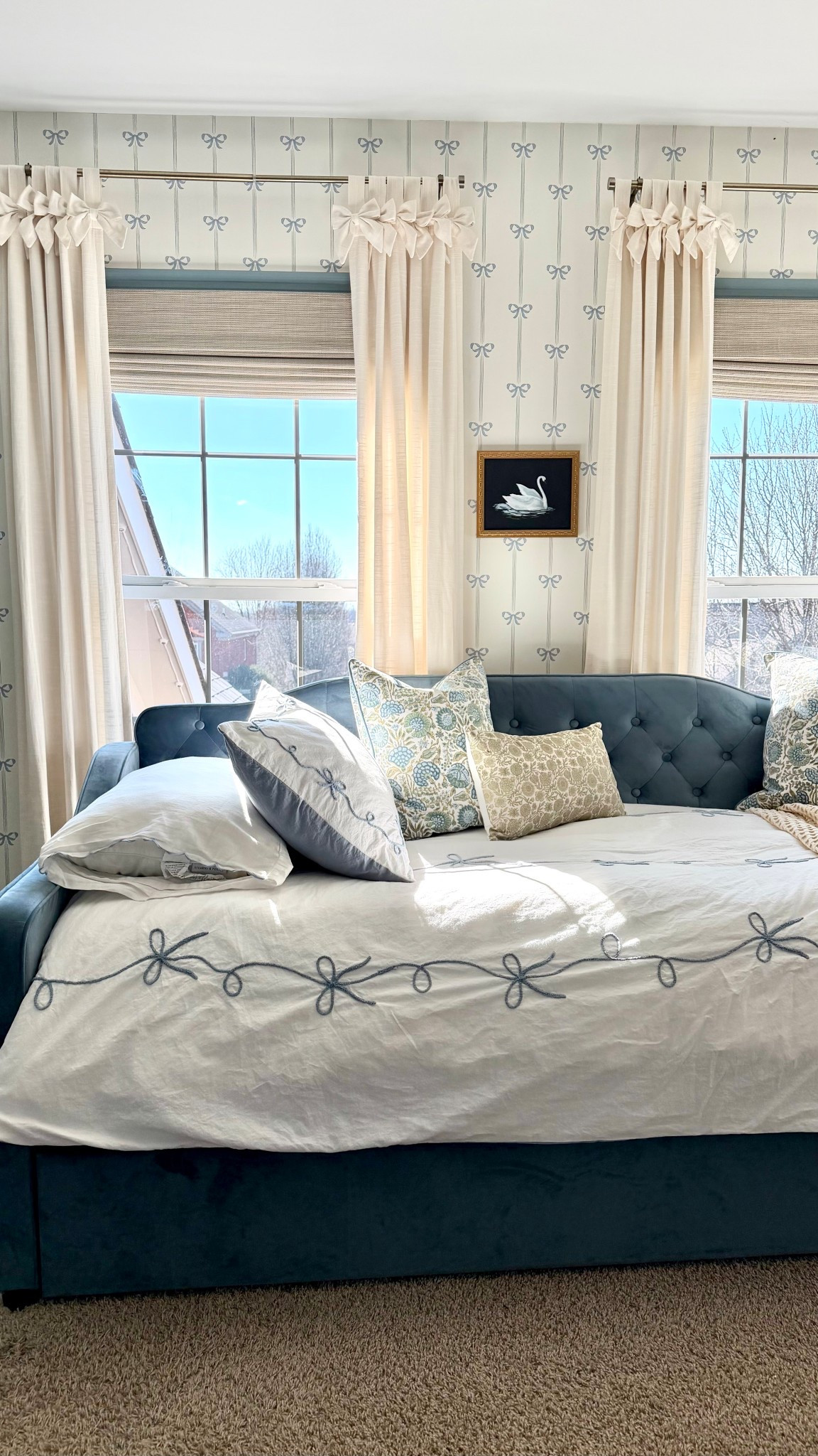 Sweet blue bow girls bedroom 

#LTKHome #LTKmomlife #LTKKids