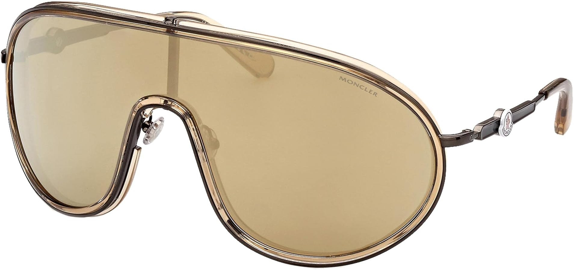 Moncler VANGARDE ML0222 Light Brown/Roviex 0/0/125 unisex Sunglasses | Amazon (US)