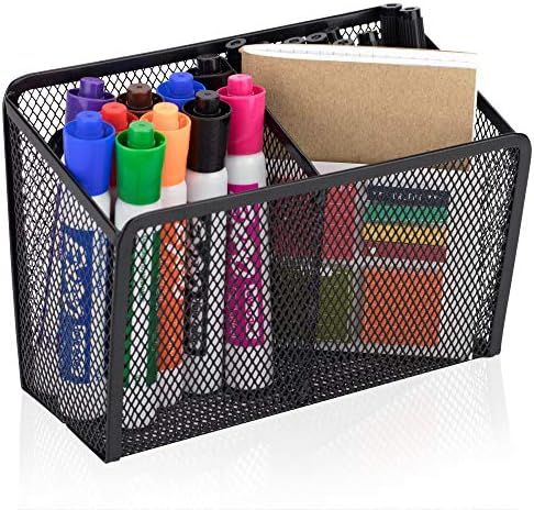 Workablez Magnetic Pencil Holder - 2 Generous Compartments Magnetic Storage Basket Organizer - Ex... | Amazon (US)