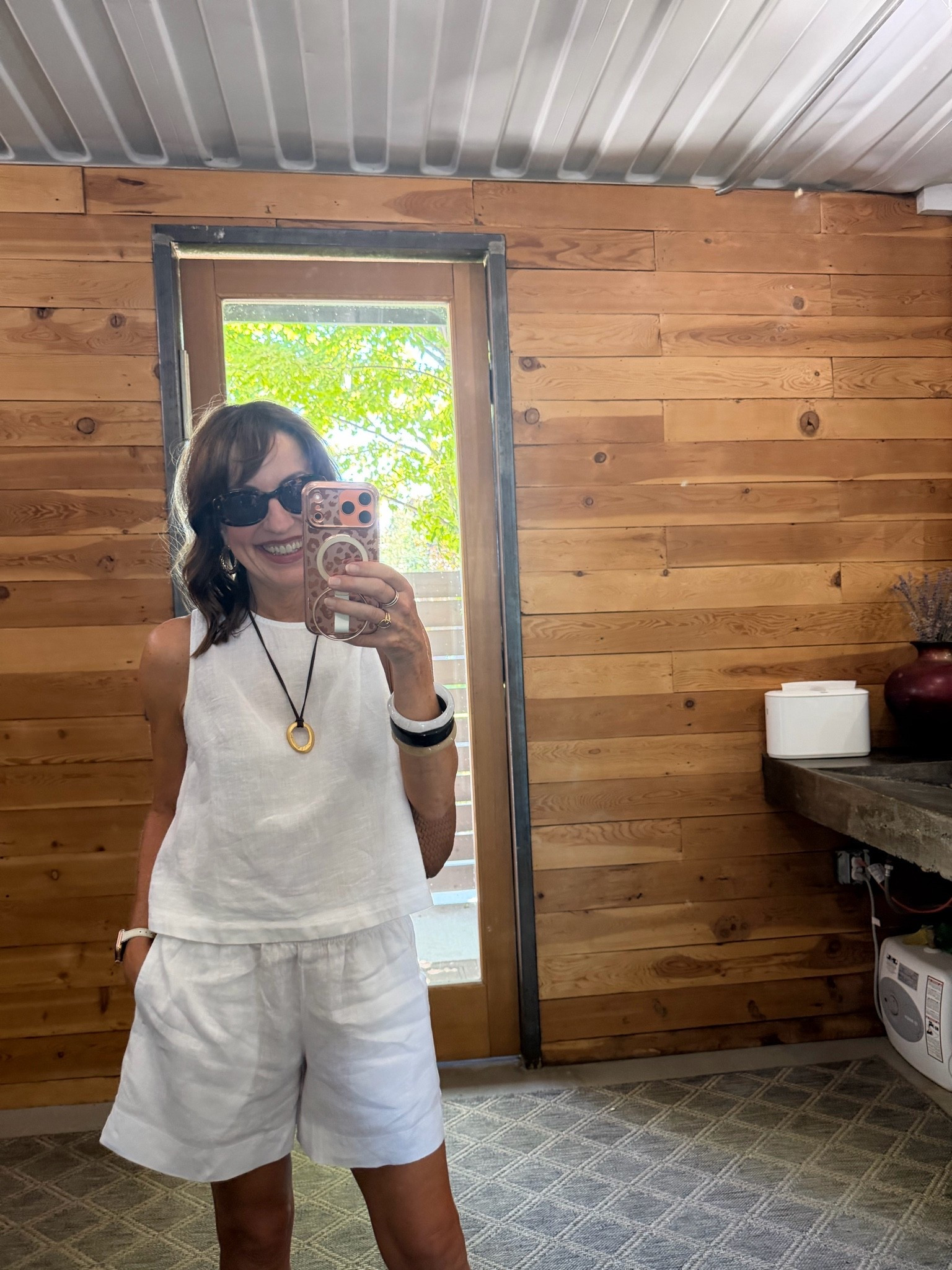 Outfit of the day for wine tasting! This @Quince set was perfect on a hot day!

Linen set, white shirts set, linen shell, pendant necklace, Dolce Vita,

#LTKdayinmylife #LTKootd #LTKOver40