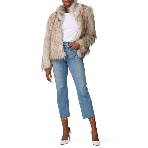 Unreal Fur Natural Faux Fur Delish Jacket cream | Rent the Runway