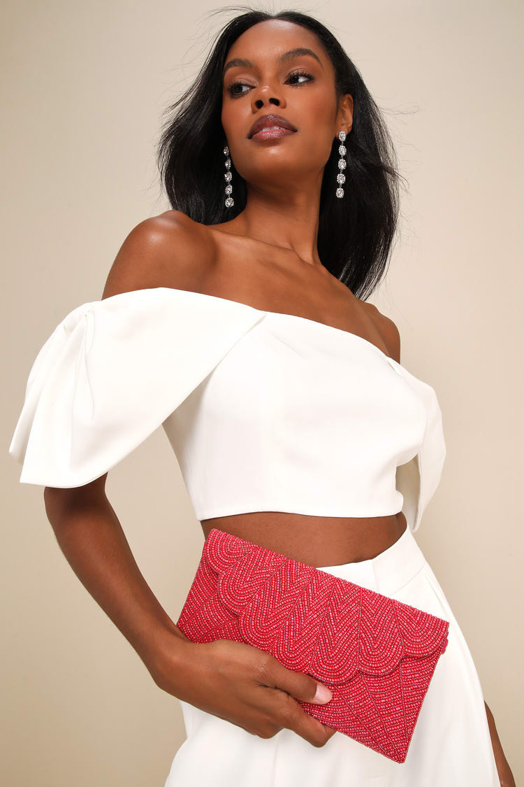 Junipero Hot Pink Beaded Clutch | Lulus