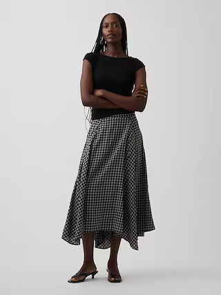 Plaid Maxi Handkerchief Skirt | Gap (US)