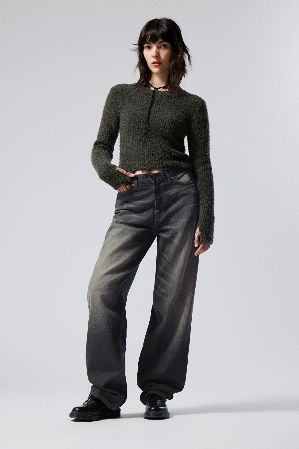 Rail Mid Loose Straight Jeans | Weekday