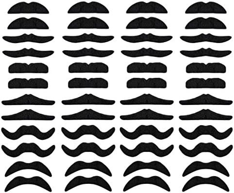 LuckyStar365 48 pcs Novelty Fake Mustaches, Mustache Party Supplies, Self Adhesive Mustaches for ... | Amazon (US)